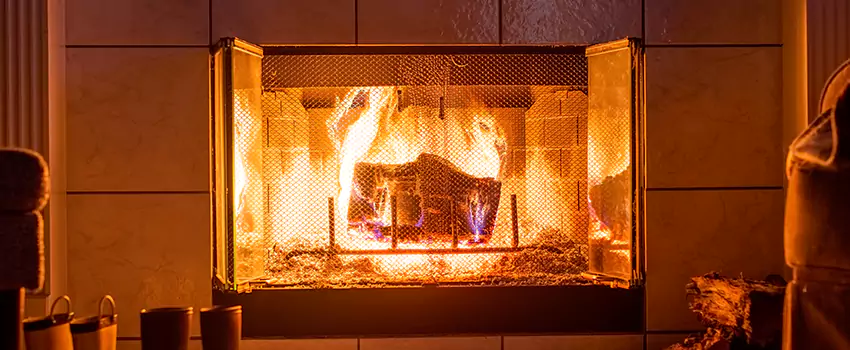 Mendota Hearth Landscape Fireplace Installation in Boulder City, Nevada