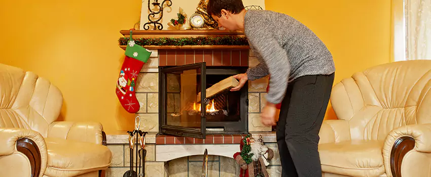 Rusted Metal Fireplace Restoration in Boulder City, Nevada